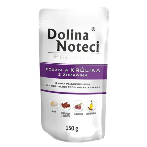 Karma mokra Dolina Noteci Premium Królik z Żurawiną dla dorosłych psów wszystkich ras 150
