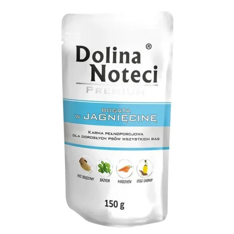 Karma mokra Dolina Noteci Premium Bogata w Jagnięcinę dla dorosłych psów wszystkich ras