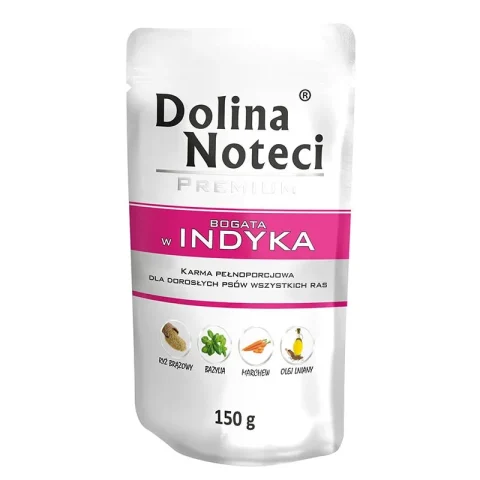 Karma mokra Dolina Noteci Premium Bogata w Indyka dla dorosłych psów wszystkich ras 150 g