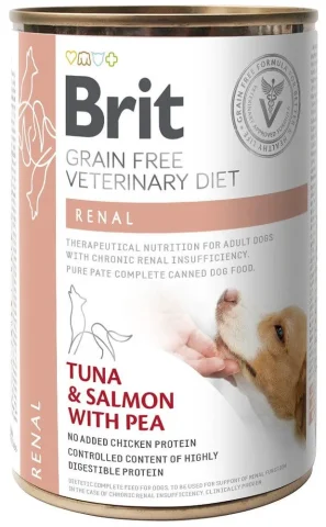 Karma mokra Brit Veterinary Diet Renal Tuńczyk, Łosoś i Groszek 400 g