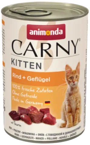 Karma mokra Animonda Carny Kitten dla kociąt Wołowina i drób 400 g