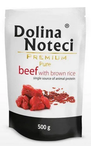 Karma mokra Dolina Noteci Premium Pure Wołowina z Ryżem Brązowym dla dorosłych psów 500 g