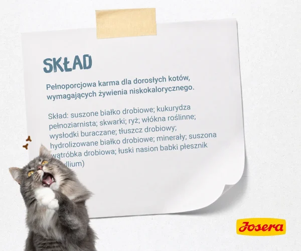 Karma sucha Josera Leger dla dorosłych kotów po kastracji i z nadwagą 400 g — widok 2