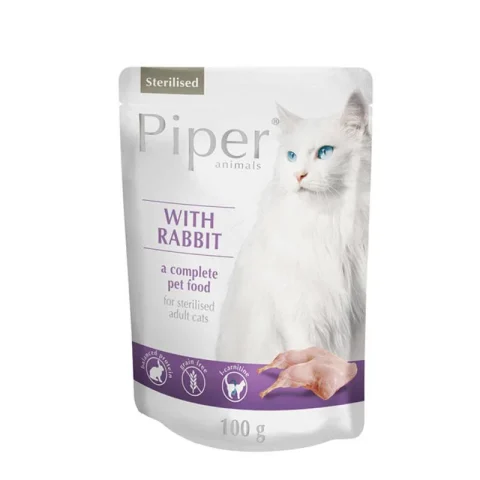 Karma mokra Dolina Noteci Piper Sterilised dla kota sterylizowanego z królikiem 100 g