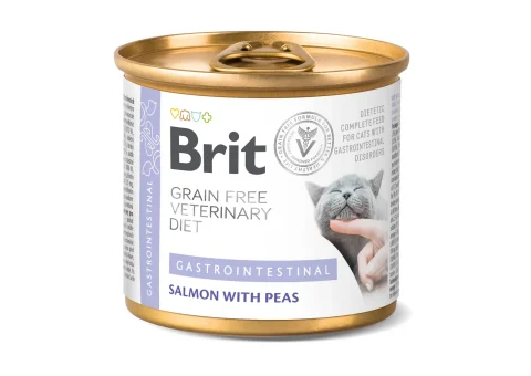 Karma mokra Brit Veterinary Diet Gastrointestinal dla kota Łosoś i groszek 200 g