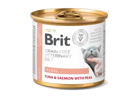 Karma mokra Brit Veterinary Diet Renal dla kotów z niewydolnością nerek Tuńczyk, łosoś i