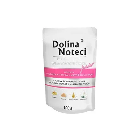 Karma mokra Dolina Noteci Premium Junior dla małych ras Indyk i gęś 100 g