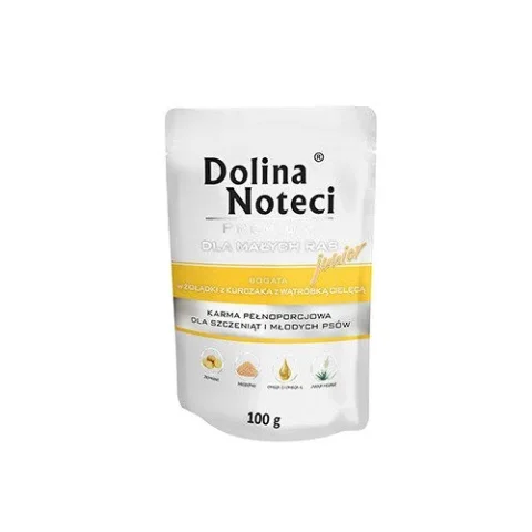 Karma mokra Dolina Noteci Premium Junior dla małych ras żołądki z kurczaka z wątróbką