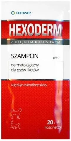 Higiena Eurowet Szampon Hexoderm Dla Psów I Kotów 2x20 ml
