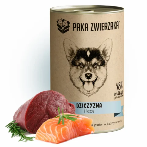 Karma mokra Paka Zwierzaka Dziczyzna i Łosoś 400 g