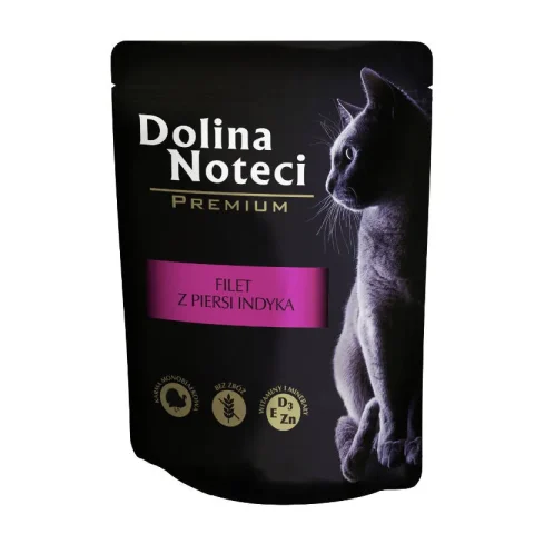 Karma mokra Dolina Noteci Premium Filet z piersi indyka w sosie dla kota dorosłego 85 g