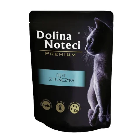 Karma mokra Dolina Noteci Premium Filet z tuńczyka w sosie dla kota 85 g