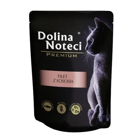 Karma mokra Dolina Noteci Premium Dla Kota Filet z Łososia w Sosie 85 g