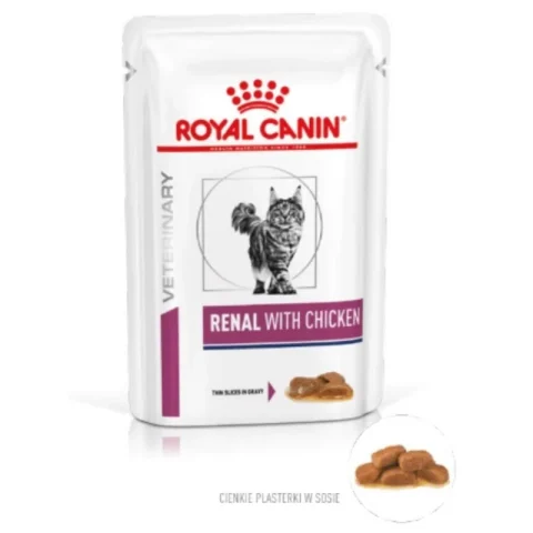 Karma mokra Royal Canin Renal dla dorosłych kotów z kurczakiem 12x85 g
