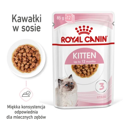 Karma mokra Royal Canin Kitten Instinctive dla kociąt w sosie 12x85 g