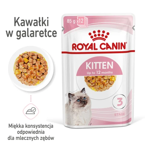 Karma mokra Royal Canin Kitten Instinctive dla kociąt w galaretce 12x85 g