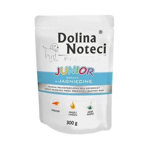 Karma mokra Dolina Noteci Premium Junior Bogata w Jagnięcinę 300 g