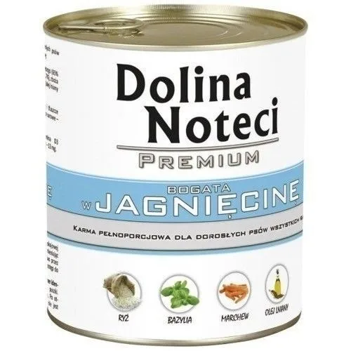 Karma mokra Dolina Noteci Premium Bogata w Jagnięcinę dla dorosłych psów wszystkich ras — widok 2
