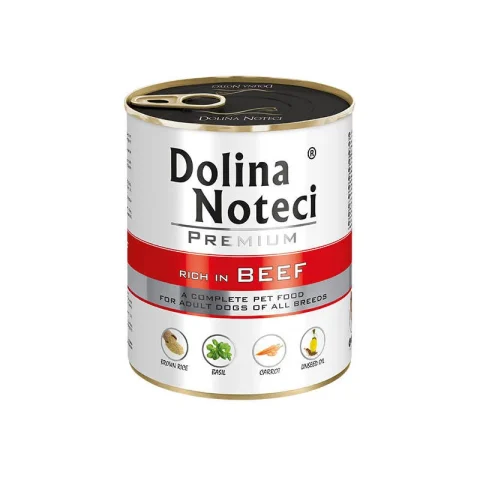 Karma mokra Dolina Noteci Premium Bogata W Wołowinę dla dorosłych psów wszystkich ras 800
