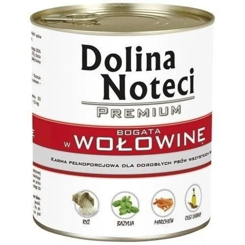Karma mokra Dolina Noteci Premium Bogata W Wołowinę dla dorosłych psów wszystkich ras 800 — widok 2