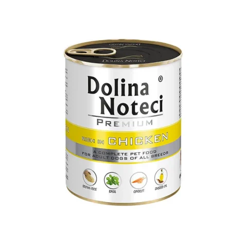 Karma mokra Dolina Noteci Premium Bogata w Kurczaka dla psów dorosłych 800 g