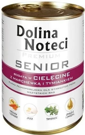 Karma mokra Dolina Noteci Premium Senior Cielęcina z marchewką i tymiankiem 400 g