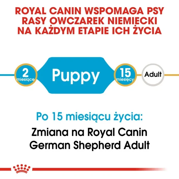 Karma sucha Royal Canin German Shepherd Puppy dla szczeniąt owczarka niemieckiego 12 kg — widok 3