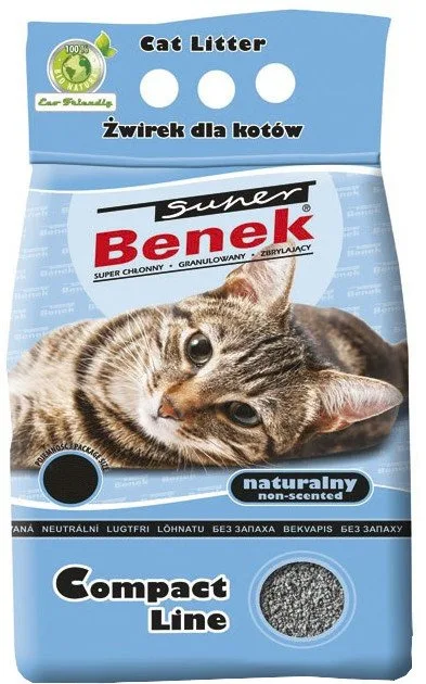 Żwirek bentonitowy CERTECH-SUPER BENEK Compact Line Naturalny