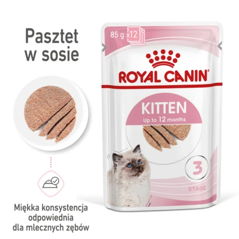 Karma mokra Royal Canin Kitten Pasztet dla kociąt 4-12 miesięcy 12x85 g