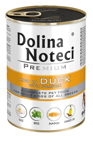 Karma mokra Dolina Noteci Premium Kaczka z dynią dla dorosłych psów wszystkich ras 400 g
