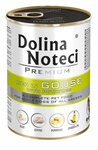 Karma mokra Dolina Noteci Premium Gęś z Ziemniakami dla dorosłych psów 400 g