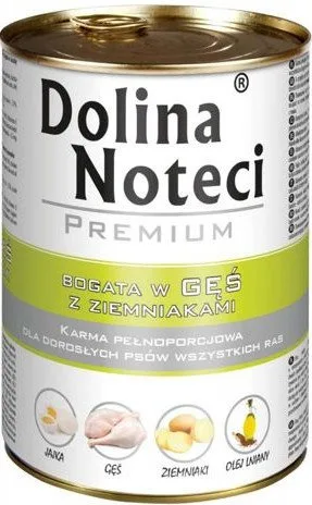 Karma mokra Dolina Noteci Premium Gęś z Ziemniakami dla dorosłych psów 400 g — widok 2