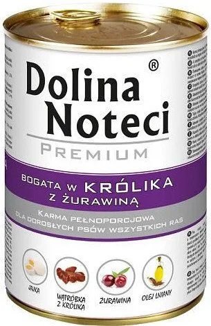Karma mokra Dolina Noteci Premium Królik z Żurawiną dla dorosłych psów wszystkich ras 400 — widok 2
