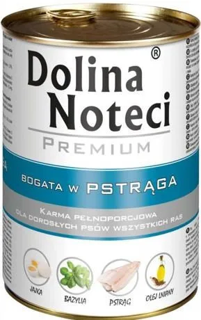 Karma mokra Dolina Noteci Premium Pstrąg dla dorosłych psów wszystkich ras 400 g