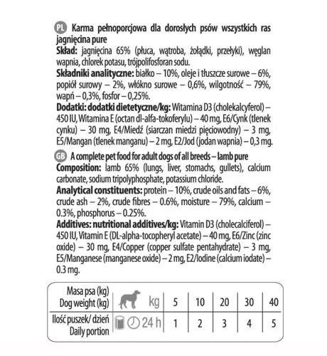 Karma mokra Dolina Noteci Premium Pure Jagnięcina dla dorosłych psów wszystkich ras 800 g — widok 2