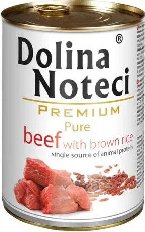 Karma mokra Dolina Noteci Premium Pure Wołowina z Ryżem Brązowym 800 g