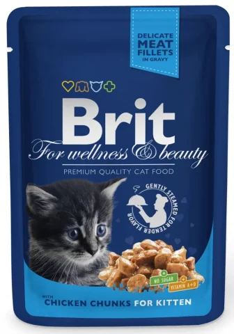 Karma mokra Brit Premium Kitten dla kociąt Kurczak w sosie 100 g