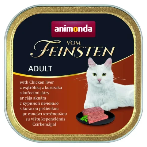 Karma mokra Animonda Vom Feinsten Classic dla dorosłych kotów z wątróbką drobiową 100 g