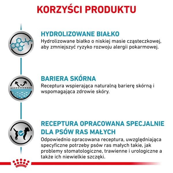Karma sucha Royal Canin Hypoallergenic Small Dog dla dorosłych psów małych ras 3,5 kg — widok 3