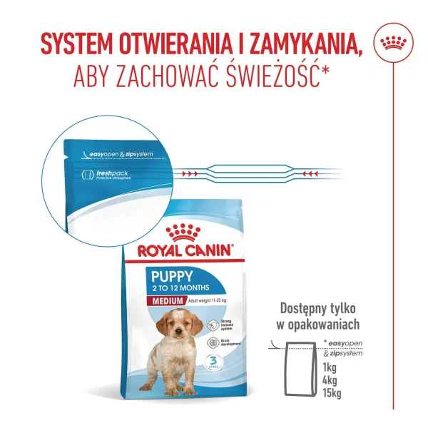 Karma sucha Royal Canin Medium Puppy dla szczeniąt ras średnich 15 kg — widok 2