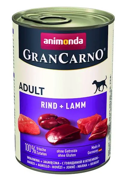 Karma mokra Animonda Grancarno Adult Dog Wołowina + Jagnięcina 400 g