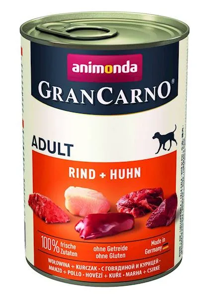 Karma mokra Animonda GranCarno Adult Dog Wołowina + Kurczak 400 g