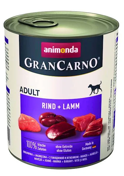 Karma mokra Animonda Grancarno Adult Dog Wołowina + Jagnięcina 800 g