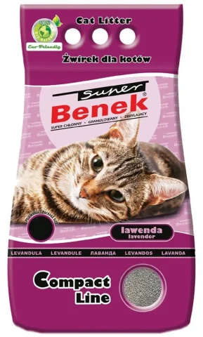 Żwirek do kuwety Certech-Super Benek Compact Line Lawenda