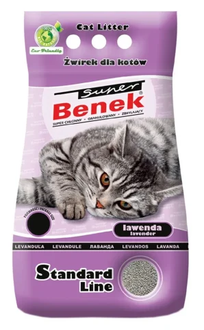 Żwirek dla kota CERTECH-SUPER BENEK Standard Line Lawenda