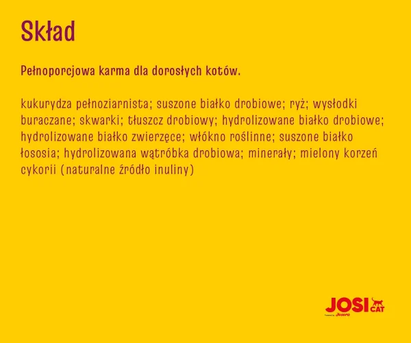 Karma sucha JosiCat Classic Sterilised dla dorosłych kotów sterylizowanych 10 kg — widok 3
