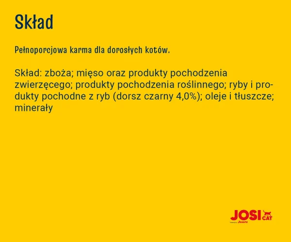 Karma sucha JosiCat Josera Crispy Duck dla dorosłych kotów Kaczka 18 kg — widok 3