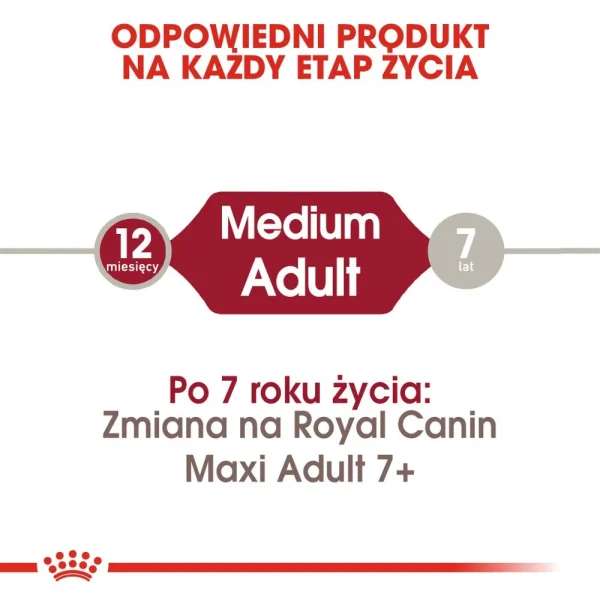 Karma sucha Royal Canin Medium Adult dla psów średnich ras 4 kg — widok 3