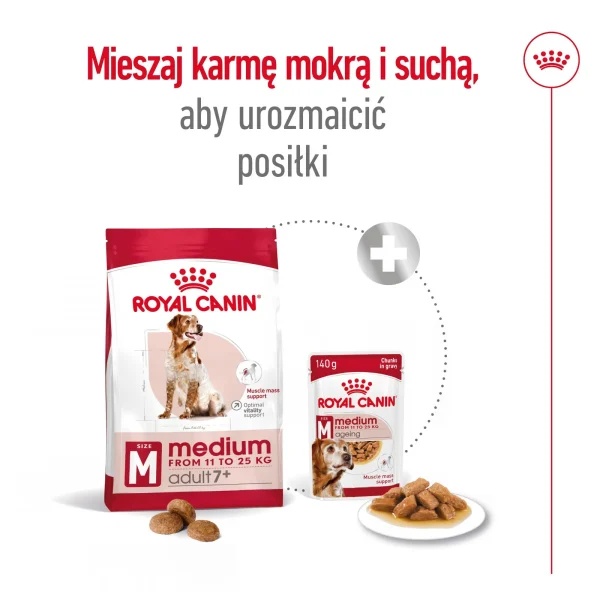 Karma sucha Royal Canin Medium Adult 7+ dla psów średnich i dużych 15 kg — widok 7