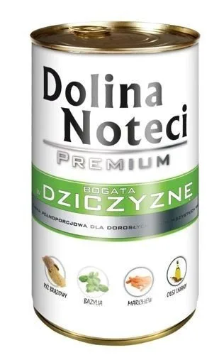 Karma mokra Dolina Noteci Premium Bogata w Dziczyznę dla dorosłych psów wszystkich ras — widok 2